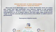Ankara Valiliği’nden Kuvvetli Yağış ve Sel Uyarısı