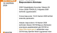 YÖKDİL 2026/2 Başvuruları Başladı: Tarihler Açıklandı