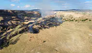 Kahramankazan'da Bin Dönümlük Buğday Tarlasında Yangın