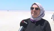 Tuz Gölü pembe manzarasıyla ziyaretçilerini ağırlamaya başladı