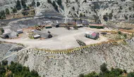 Nallıhan'daki Maden Ocağı Göçüğü Havadan Görüntülendi