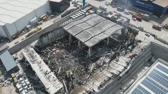 Sincan’daki Fabrika Yangınının Hasarı Gün Ağarınca Ortaya Çıktı