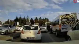 Ankara’da Trafikte Yumruklu Kavga Kamerada