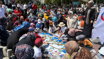 Sincan Sanat Festivali’nde 50 Metrelik Branda Boyandı