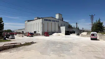 Ankara Gölbaşı’ndaki Alçı Fabrikası Yangını Söndürüldü