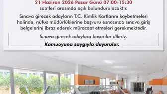 Nüfus Müdürlükleri Hafta Sonu Açık Olacak