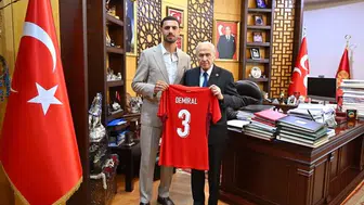 MHP Lideri Devlet Bahçeli, Merih Demiral'ı kabul etti