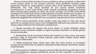 Ankara'da Orman Yangını Tedbirleri 15 Ekim'e Kadar Uzatıldı