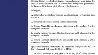 Emekli Sandığı Zam Farkı Ödemeleri 24 Temmuz'da Başlıyor