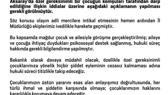 Aksaray'da Özel Gereksinimli Çocuğa Şiddet İddiası
