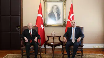TBMM Başkanı Kurtulmuş'tan Bahçeli'ye Terörsüz Türkiye Ziyareti