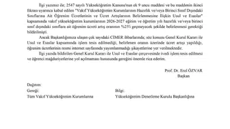 YÖK'ten Vakıf Üniversitelerine Ücret Artışı İçin Kritik Uyarı
