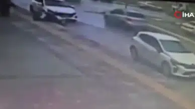 Ankara’da Şaşırtan Kaza: Motosikletli Kadın Çarptı, İşini Halledip Gitti