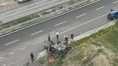 Beypazarı’nda Takla Atan Otomobilde 3 Kişi Yaralandı