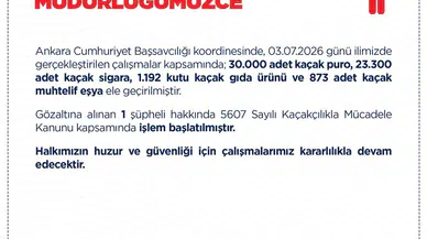 Ankara'da kaçakçılık operasyonu: 30 bin kaçak puro ele geçirildi