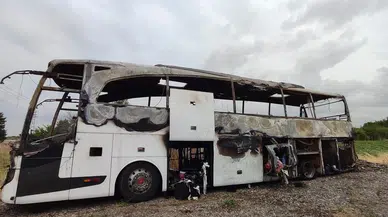 Ankara'da Seyir Halindeki Yolcu Otobüsü Alevlere Teslim Oldu