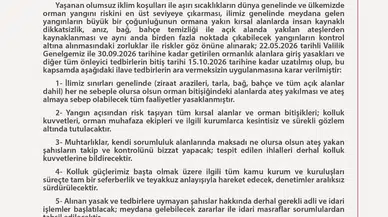 Ankara'da Orman Yangını Tedbirleri 15 Ekim'e Kadar Uzatıldı