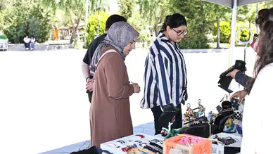 Gölbaşı UYUM öğrencilerinin el emeği sergisi yoğun ilgi gördü