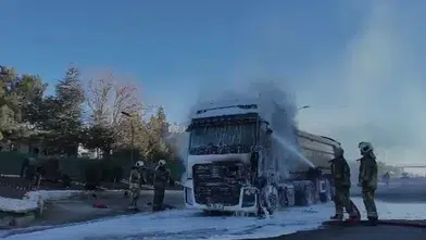 Ankara Polatlı’da Seyir Halindeki Hafriyat Kamyonu Alev Alev Yandı