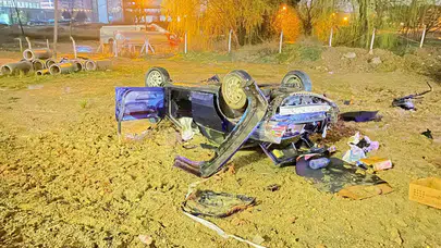Yenimahalle'de Otomobil Bariyere Çarpıp Takla Attı: Sürücü Hayatını Kaybetti