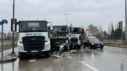 Ankara’da Beton Mikserleri Çarpıştı: 1 Yaralı