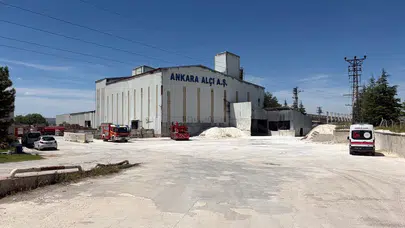 Ankara Gölbaşı’ndaki Alçı Fabrikası Yangını Söndürüldü