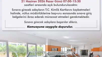 Nüfus Müdürlükleri Hafta Sonu Açık Olacak