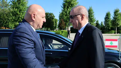 Erdoğan, Lübnan Cumhurbaşkanı Joseph Avn'i Resmi Törenle Karşıladı