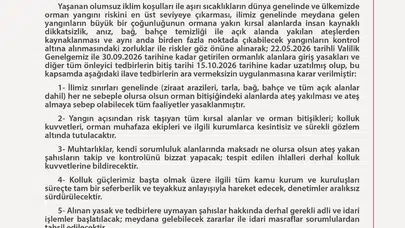 Ankara'da Orman Yangını Tedbirleri 15 Ekim'e Kadar Uzatıldı