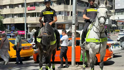 Ankara’da NATO Zirvesi Öncesi Atlı Polisler Göreve Başladı