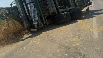 Sincan'da Balya Makinesi Yangınında Traktör Kullanılamaz Oldu