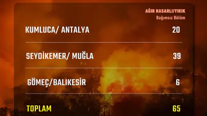 Bakan Kurum: Yangınlarda 65 Bağımsız Bölüm Ağır Hasar Aldı