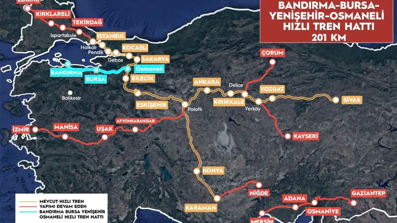 Osmaneli-Bursa Hızlı Tren Hattında Test Sürüşleri Başlıyor